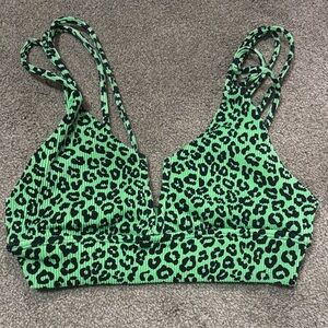 BuffBunny Green Leopard Sports Bra